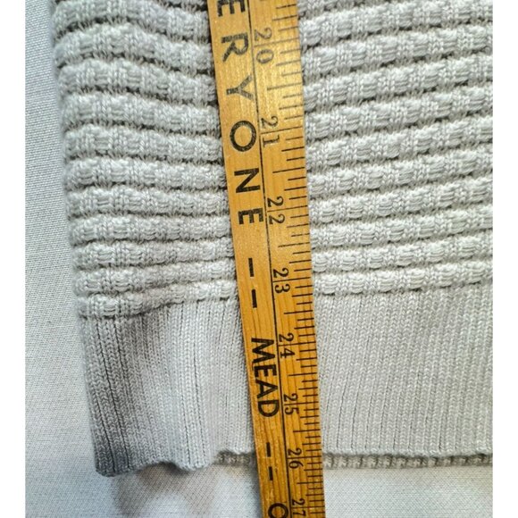 J.Crew Womens Knit Turtleneck Sweater Medium Gray White Textured - Picture 6 of 10